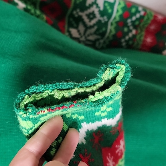 No Boundaries Ugly Christmas Sweater Holiday Pullover Crew Neck Sequins L 11 13 - Picture 11 of 16